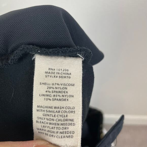 Soft Surroundings Black Gold Moonstruck Metallic Ponte Knit Pull-on Pants 1X - Picture 9 of 9